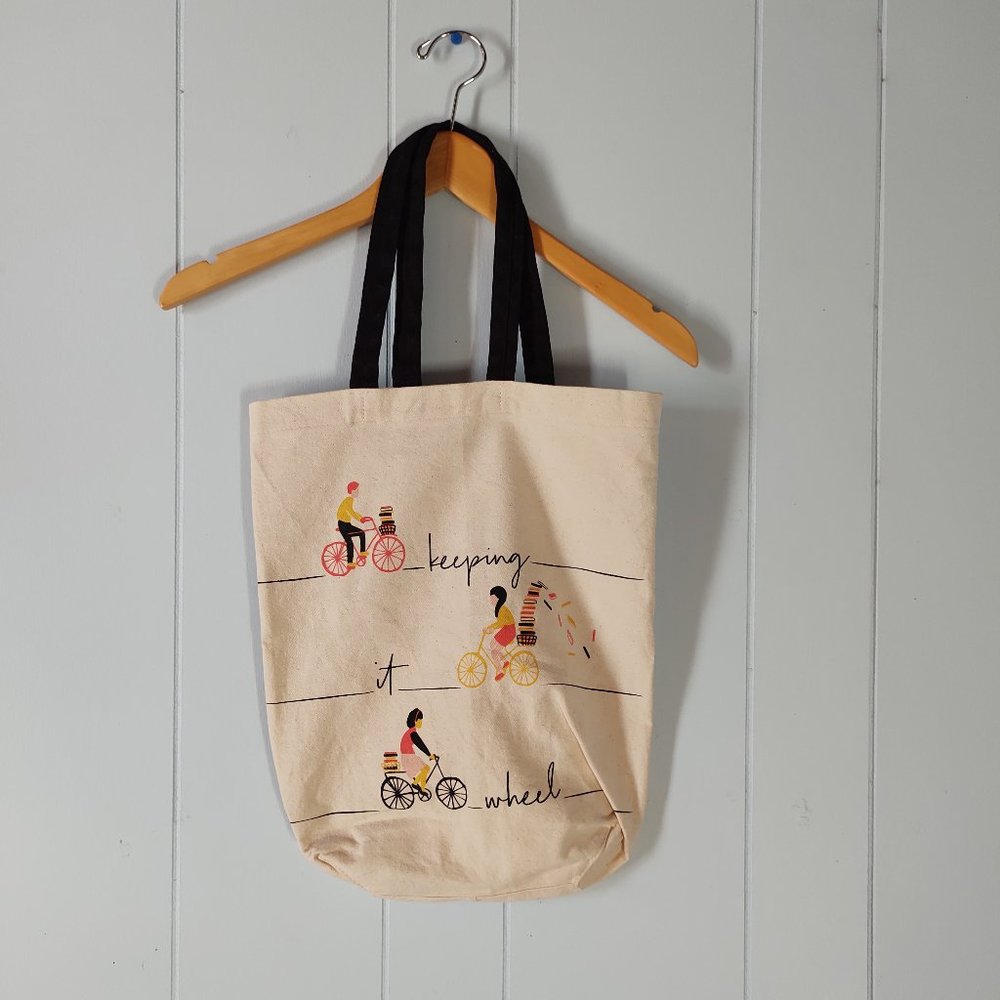 🌸 3 for $20 🌸 "Keep it Wheel" Tote Bag - Picture 1 of 3